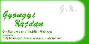 gyongyi majdan business card