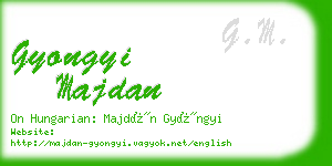 gyongyi majdan business card